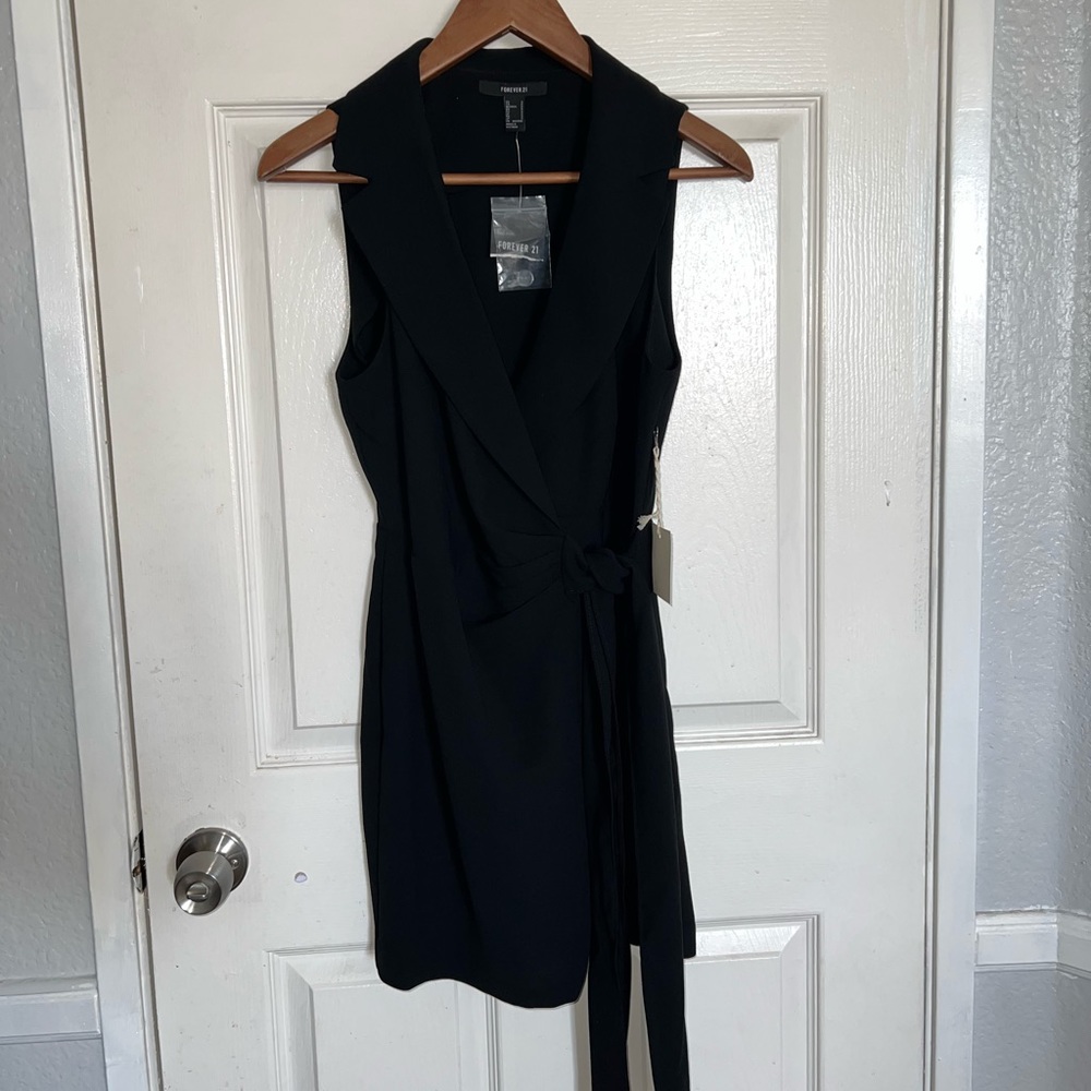 Black wrapped dress